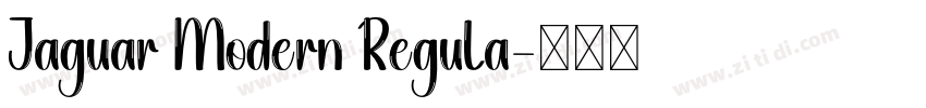 Jaguar Modern Regula字体转换